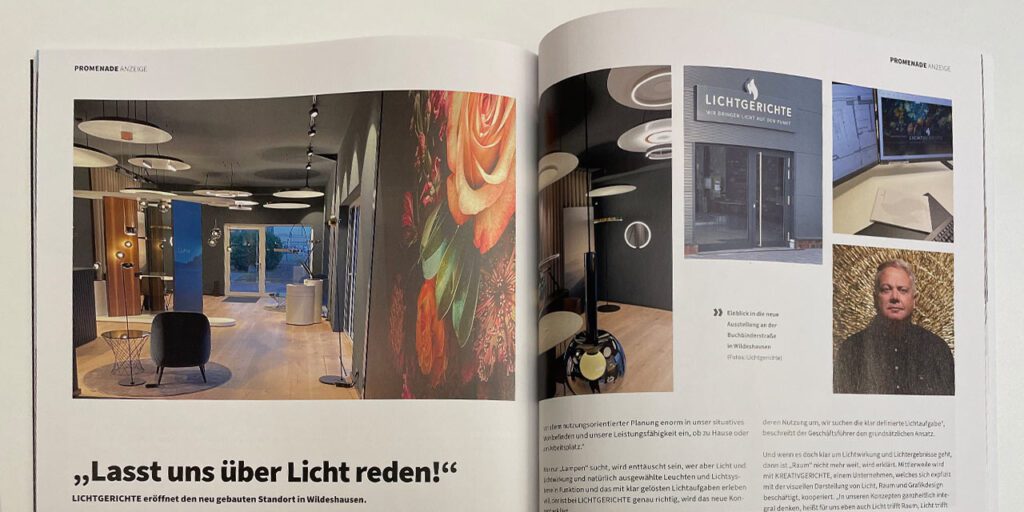 Promenade Magazin fürs Oldenburger Münsterland (Artikel über Lichtgerichte)