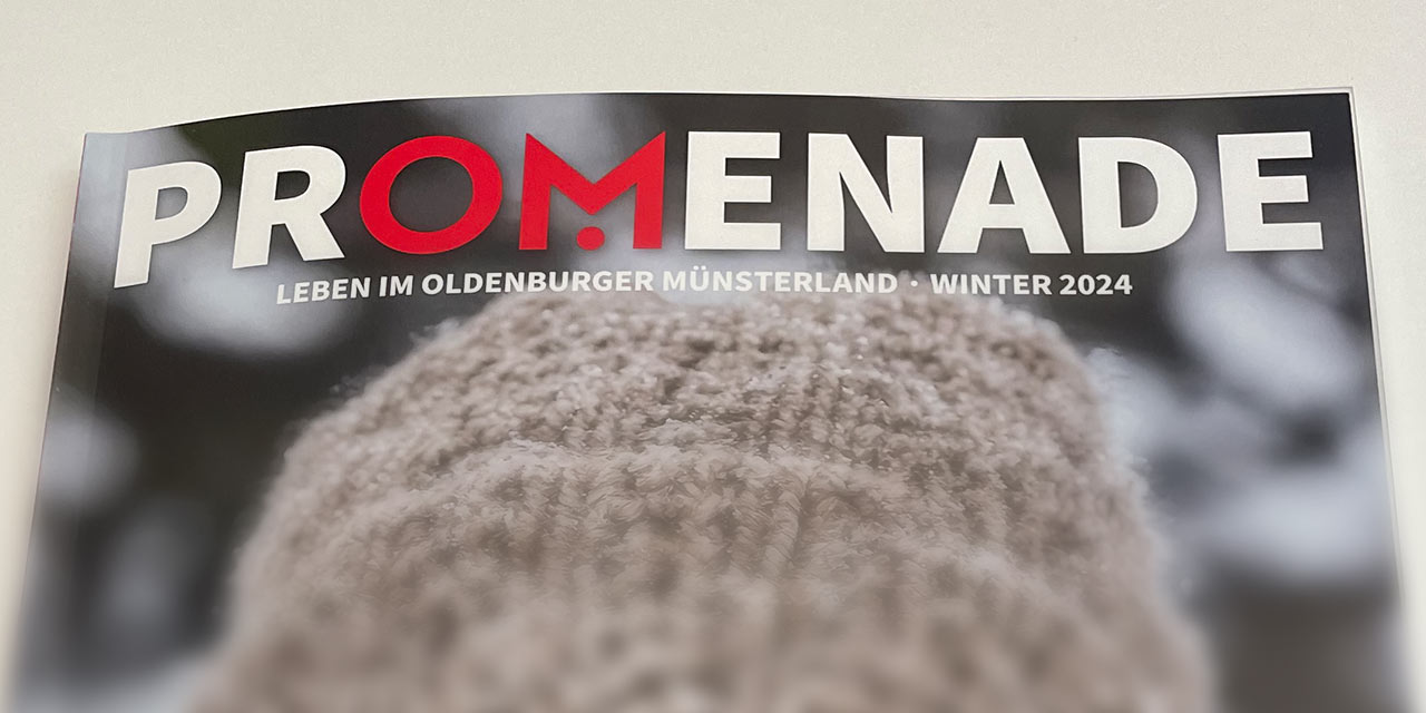 Promenade Magazin fürs Oldenburger Münsterland (Deckblatt Winter 2024)